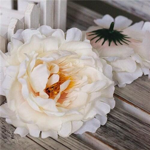 4Pcs/lot 11*11cm Champagne hibiscus flower simulation fake flowers headdress handmade bride wedding clothing accessories A977