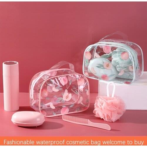 5-piece set of travel cosmetic bag toiletries storage bag waterproof beauty cosmetic bag handbag transparent bag large capacity