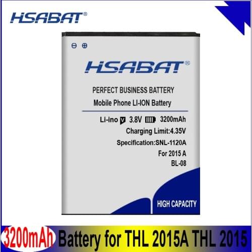 HSABAT New Arrived 3200mAh BL-08 BL08 BL 08 Battery Use for THL 2015A THL 2015