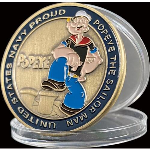 United States Popeye The Sailor Man Bronze Coin Best Collection for Popeye Fans