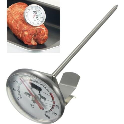 BBQ Meat Food Kitchen Cooking Instant Read Meat Food Thermometer Gauge Stainless Steel Pocket Probe Thermometer Gauge
