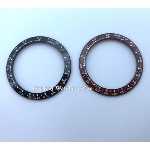Watch Parts 39mm Watch Bezel Insert Black/Coffee Ceramic Watch Bezel Insert For Mens Watches