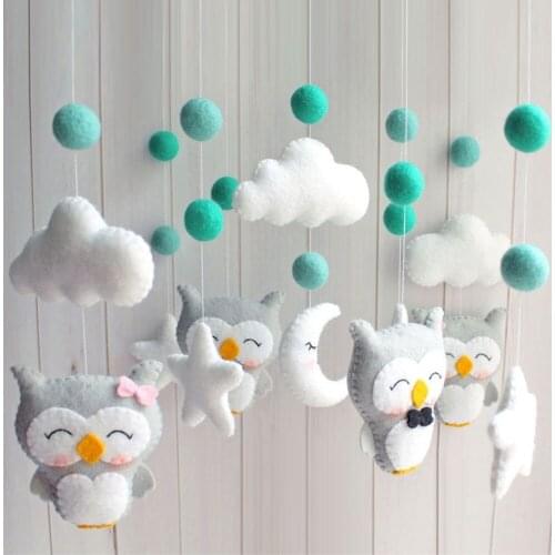 Baby Crib Holder Rattles Bracket Clockwork Music Box DIY Bed Bell Material Package Toy Pregnant Mom Handmade Toys For Baby