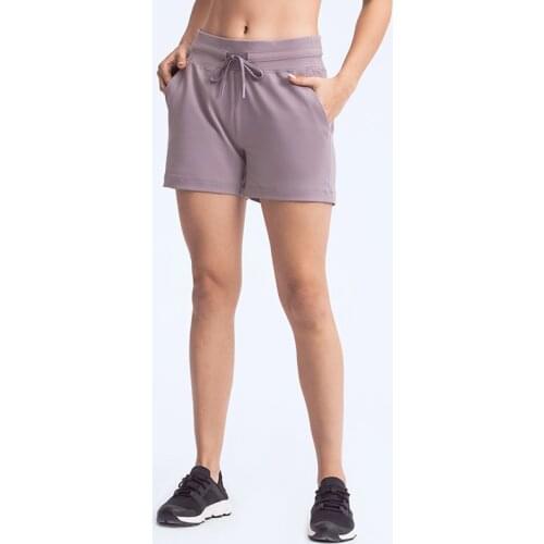 Breathable Yoga Shorts Draw string waist Women Workout Shorts Mention Hip Gym Shorts Quick Dry Athletic Fitness Gym Clothing