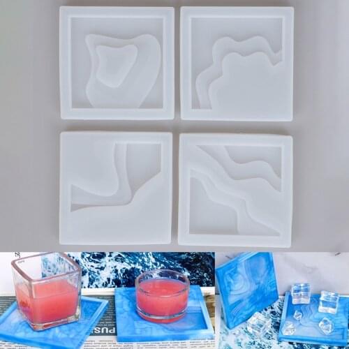 1PC Agate Coaster Resin Casting Mold Silicone Jewelry Making Epoxy Mould Handmade Craft Jewelry Making Tools