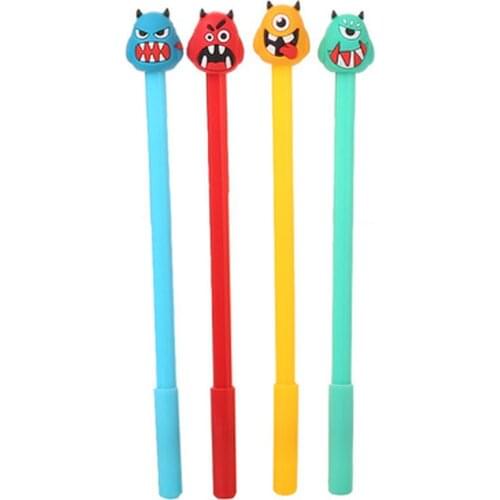 Monster Gel Pens Cute Stationery 0.5mm Novelty Gel Pen Cartoon Kawaii Pen Student Cute Pens Stationery Kawaii School Supplies