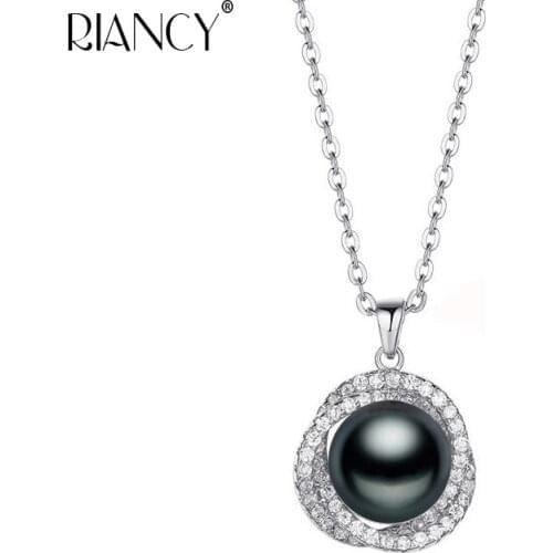 Fashion Necklace Natural Freshwater 925 sterling silver Pearl Pendant Jewelry For Women wedding gift