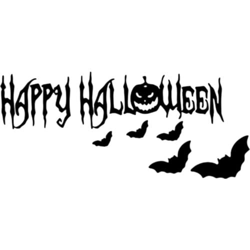 Halloween Wall Sticker Pumpkin Bat Letter Window Decal Wall Art Decal 3D Stickers Wall Decor DIY room decoration