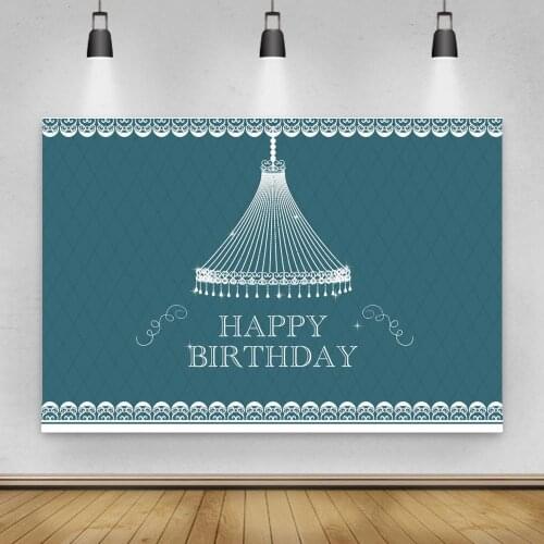 Nitree Chandelier Patterns Happy Birthday Backgrounds Adult 20 30 40 Party Banner Decor Backdrops