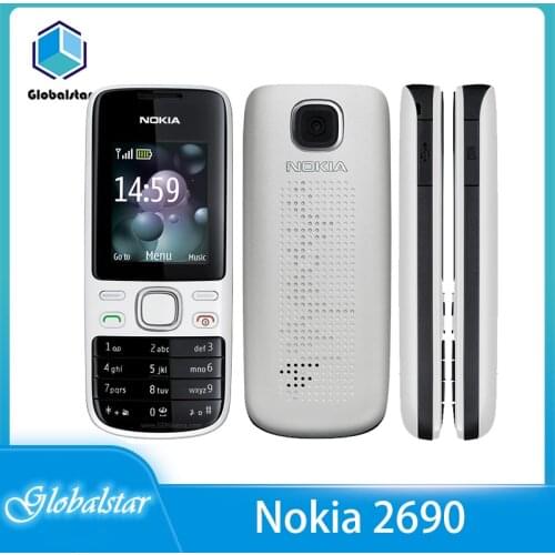 Nokia 2690 Refurbished original unlocked 2690 mobile phones internal 3MB GSM bar cellphones with arabic keyboard