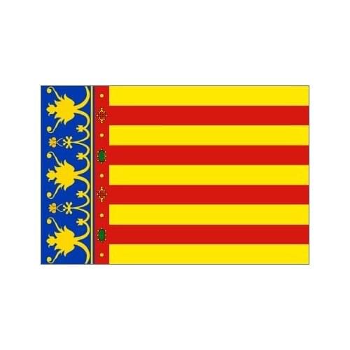 BANDERA CALIDAD NACIONAL DE Comunidad Valenciana 150x90cm - Tela De Alta calidad Envió Gratis