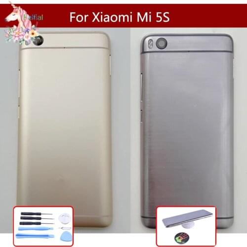 Original For Xiaomi MI 5S MI5S Battery cover Back Rear Battery Housing Door Back Cover Case Side Buttons Replacement