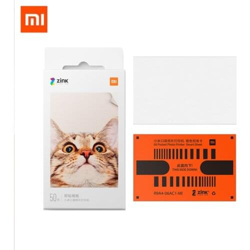 Original Xiaomi ZINK Pocket Printer Paper Self-adhesive Photo Print Sheets For Xiaomi 3-inch Mini Pocket Photo Printer Only Pape