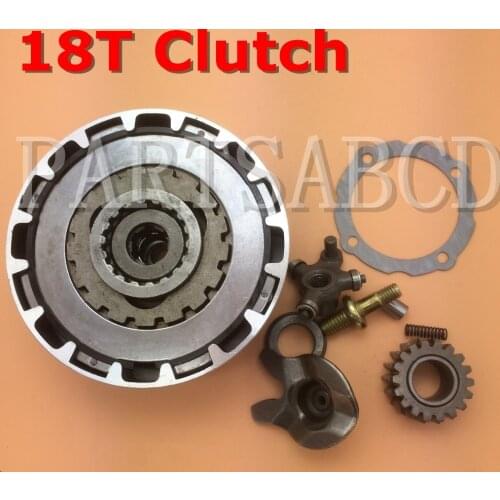 PARTSABCD ATV PITBIKE 18Teeth CLUTCH ASSEMBLY SEMI AUTOMATIC FOR 70cc 110cc 125cc