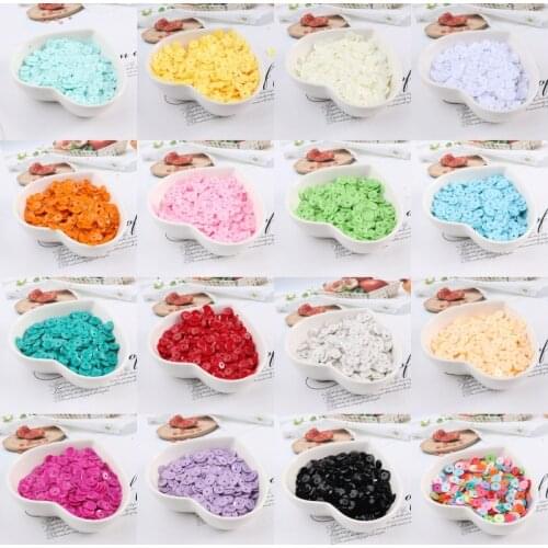 6.5mm DIY Sequins Concave Convex Paillettes Nail Decoration Sewing Wedding Dress Accessories DIY Sewing Material 600PCS