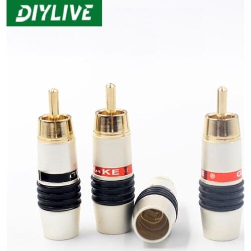 DIYLIVE Monster RCA Lotus Plug Audio Signal Wire Terminals Fever RCA Plug