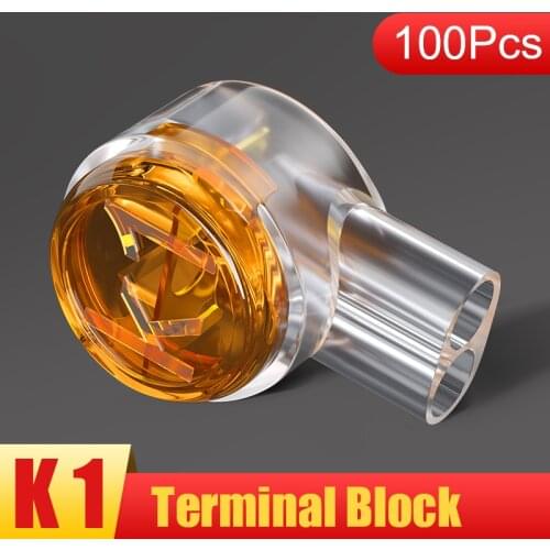 SAMZHE K1 k2 Connector Crimp Connection Terminals Waterproof Wiring Ethernet Cable Telephone Cord Term 100pcs