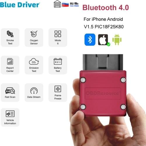BlueDriver P02 Bluetooth 4.0 For iPhone iOS Android Faslink Car Engine Fault Code Reader Free Update PK ELM327 V1.5 PIC18F25K80