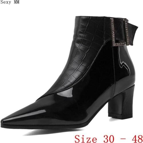 Spring Autumn High Heels Women Ankle Boots Woman Short Boots High Heel Shoes Small Plus Size 30 - 40 41 42 43 44 45 46 47 48
