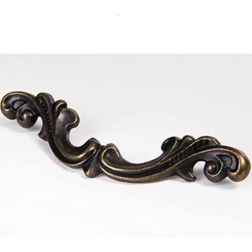 10pcs free shipping110mm vintage furniture handle bronze cabinet drawer pull knob antique brass dresser cupboard handle 4.3"