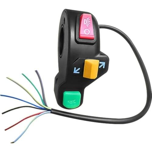 22mm Universal Motorcycle ATV Handlebar Turn Horn On/Off Light Signal Switch