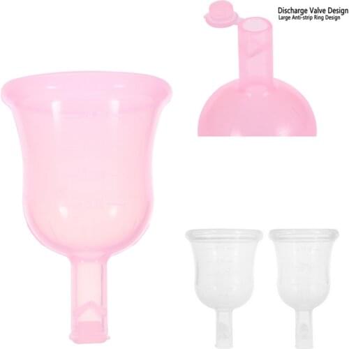 Lady Discharge Valve Menstrual Cup Reusable Food-grade Silicone Feminine Hygiene Period Cup Women Period Cup Month Menstrual Cup