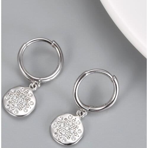 S925 Sterling SIlver Earrings Vintage Baroque Mini Hoop Earrings For Women Cute Circle Earrings Fine Jewelry Gold Color