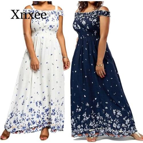 Women Clothing Robe Beach Dresses New Summer Sleeveless Floral Print Large Size Long Maxi Dress Plus Size 5XL Vestidos flower