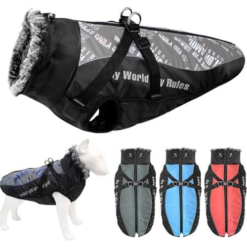 Winter Pet Warm Dog Clothes Windproof Waterproof Dog Jacket Cotton Coat Comfortable Oxford Vest for Small Medium Large Dogs