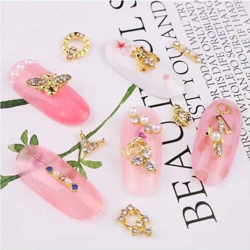 10Pcs/lot 3D Animal Jewelry Design Rhinestones For Nails Art Decorations Manicure UV Gel Metal Nail Studs, 3 Styles,HR5652J5HKL2