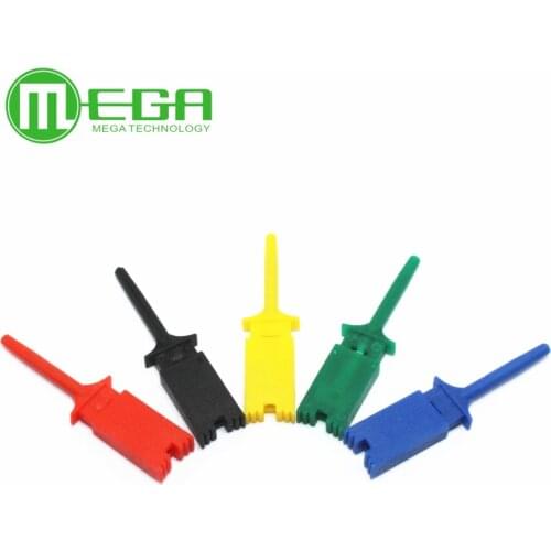 10pcs Test Hooks Clips for Logic Analyzers Logic Test Clip 5 Colors: Red Black Yellow Green Blue DIY