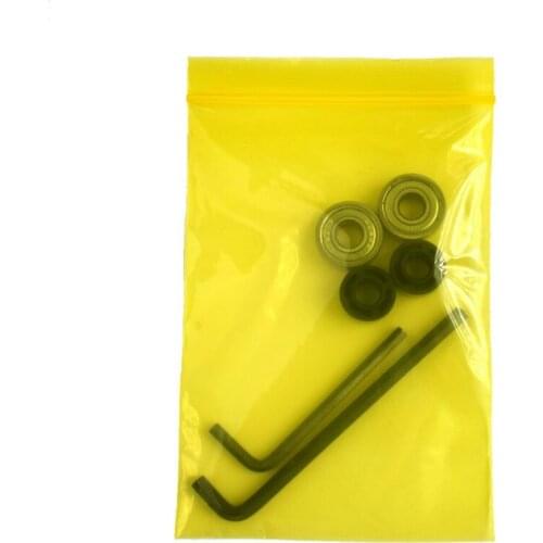 Ferimo 100pcs Yellow sealed bag thickening ziplock bags sealing pocket spare parts mask package small large plastic pouch