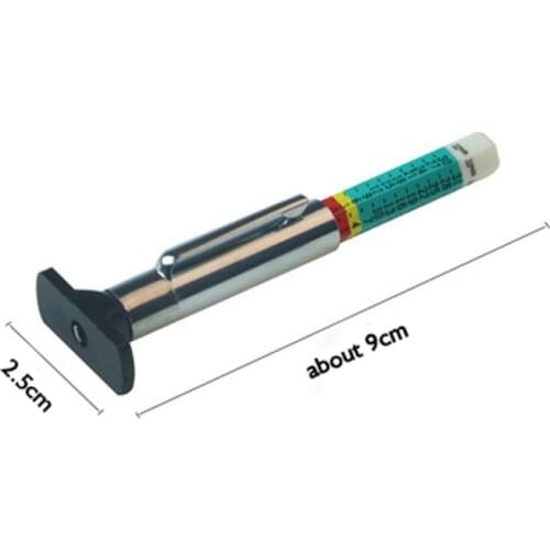 25mm Car Tyre Measuring Pen Color Coded Universal Tyre Tread Depth Measuring Tool Cylindrical 25mm Depth Gauge Measure Tester
