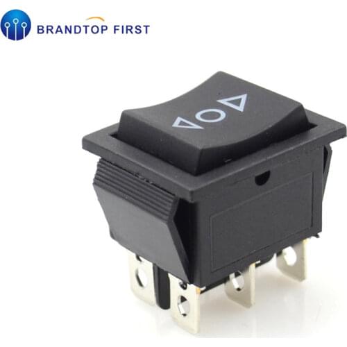 6 Pin 3 Position Boat （On）Off-（On） Momentary Rocker Switch DPDT 16A 250V AC 20A 125VAC