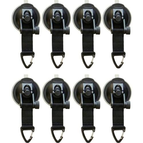 8Pcs Suction Cup Anchor Securing Hook Tie Down,Camping Tarp As Car Side Awning, Pool Tarps Tents Securing Hook Universal