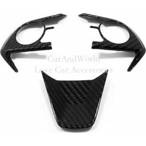 Carbon Fibre Accessories For Toyota Corolla E210 2019 2020 Steering wheel Control Button Frame Cover Trims Stickers Car Styling