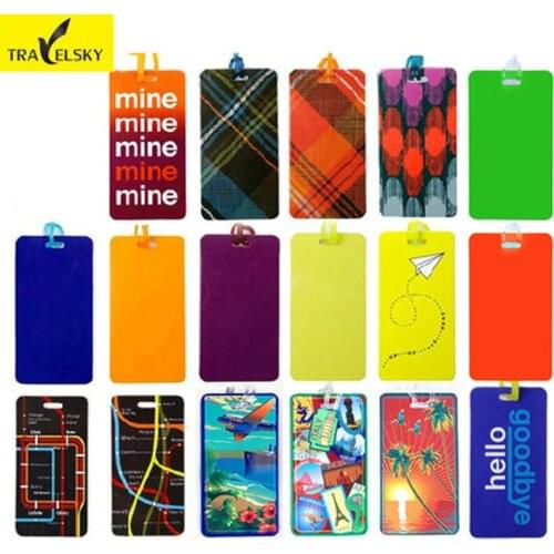 Luggage tag PVC material multicolor and Styles mix business travel bags tags pull rod box sign travelsky 1pcs free shipping13112