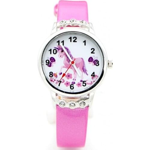 New Arrival Womens Children Girls Ladies Wristwatch Quartz Diamond Unicorn Desgin Kids Watch Relogio Kol Saati