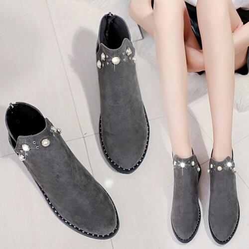 Hot sale 2018 winter autumn casual women shoes flats warm boots women botas shoes snow botas Mujer zapatos Plus size 35-40