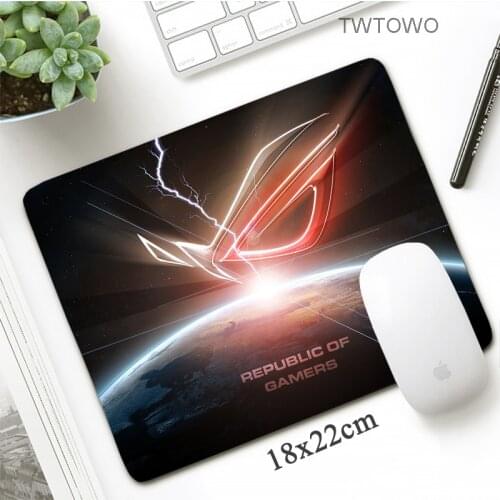 Republic Of Gamers Gaming Mousepad DIY Custom 18x22cm ASUS Locking Edge Durable Mouse pad Soft Gamer Office Computer Mat