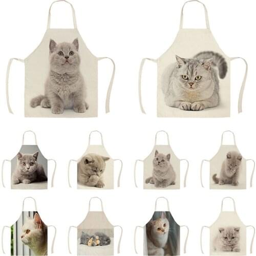 Home Cleaning Tools Cooking Apron Cute Animal Cat Kitchen Aprons WQ1735