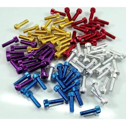 50PCS colorful universal 6MM racing motocross part kit fairing dirt pit bike moto fixing Nuts Bolts motorcycle screw