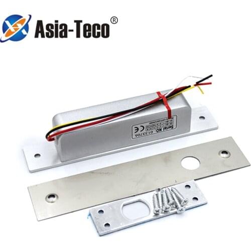 DC 12V Metal Electric Bolt Lock NC Fail Safe Mortise Electronic Access Control Lock Glass Single Door Lock