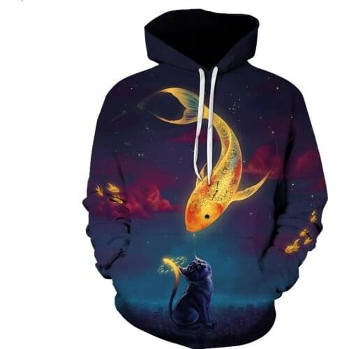 2020 Autumn fishing mens hoodies 3d print fashion outdoor carp casual Sweatshirt funny Men clothe Hoodies men oversize hoody