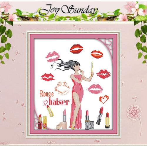 The Woman World - Lipstick Counted Cross Stitch 11CT 14CT Cross Stitch Sets Wholesale Cross-stitch Kits Embroidery Needlework