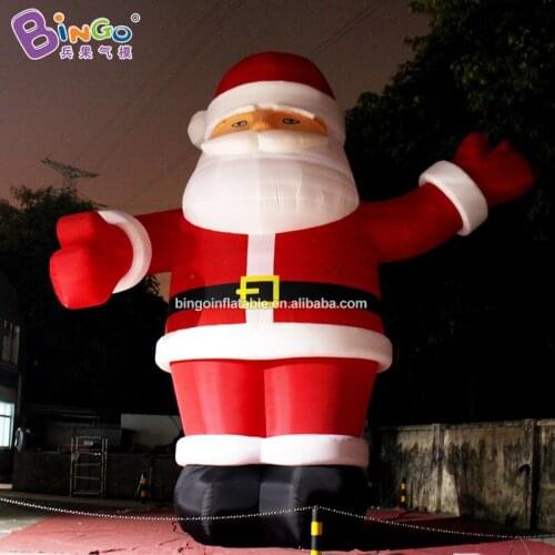8 meters height inflatable X-mas Santa Claus displaying toy customized Christmas old man welcome gesture for entrance decoration