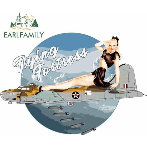 EARLFAMILY 13cm x 9.5cm for Pin Up Fiying Foitoess Funny Car Stickers Anime Decal Occlusion Scratch Sunscreen Motorcycle Decor