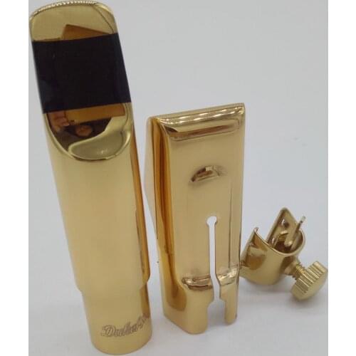 New De Xin Professional Tenor Soprano Alto Saxophone Metal Mouthpiece Advanced Gold Plating Sax Mouth Pieces Accessories