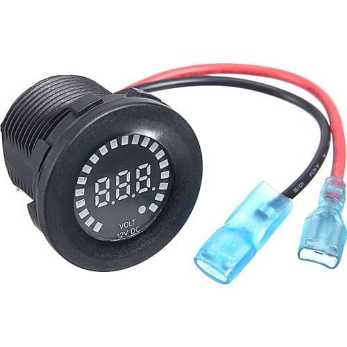 New Waterproof DC 12V RGB LED Panel Digital Voltage Volt Meter Display Voltmeter For Motorcycle Car Camper Caravans
