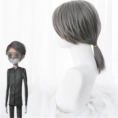 Game Identity V Cosplay Embalmer Aesop Carl Cosplay Wig Heat Resistant Synthetic Hair Party Performance Costume Wigs + Wig Cap